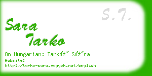 sara tarko business card